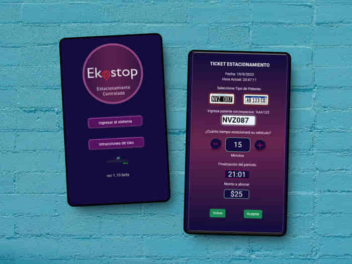 Captura de pantalla del proyecto App Web EKOSTOP